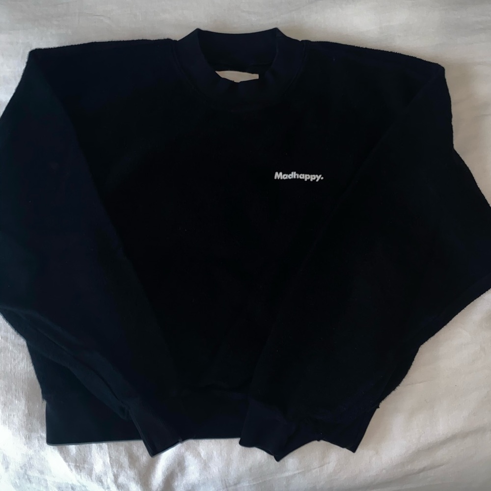 Madhappy Reverse Weave Black Crewneck Small - Picture 2 of 5